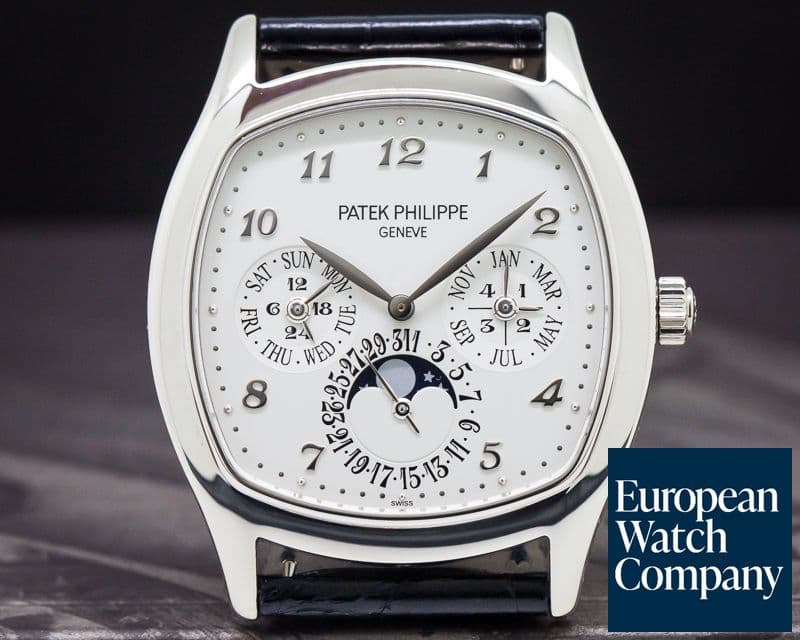 Image of Patek Philippe Perpetual Calendar 18K White Gold Cushion Case