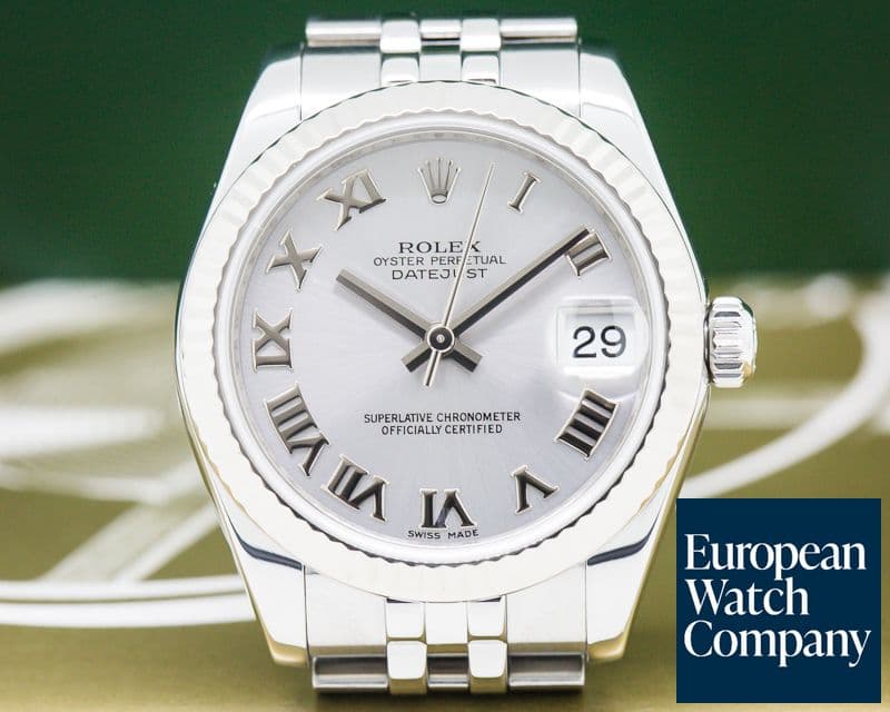 Image of Rolex Datejust Midsize Oyster Rhodium Roman Dial / Jubilee