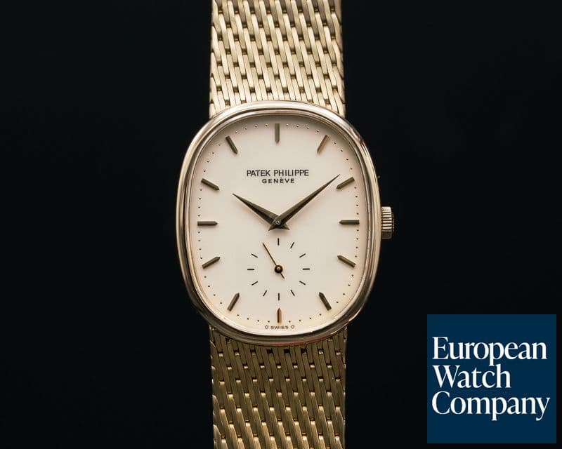 Image of Patek Philippe Golden Ellipse 18K Yellow Gold / MEsh Bracelet 

