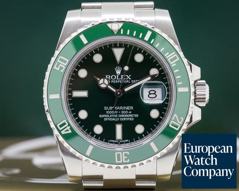 Image of Rolex Submariner Green Ceramic Bezel Green Dial SS