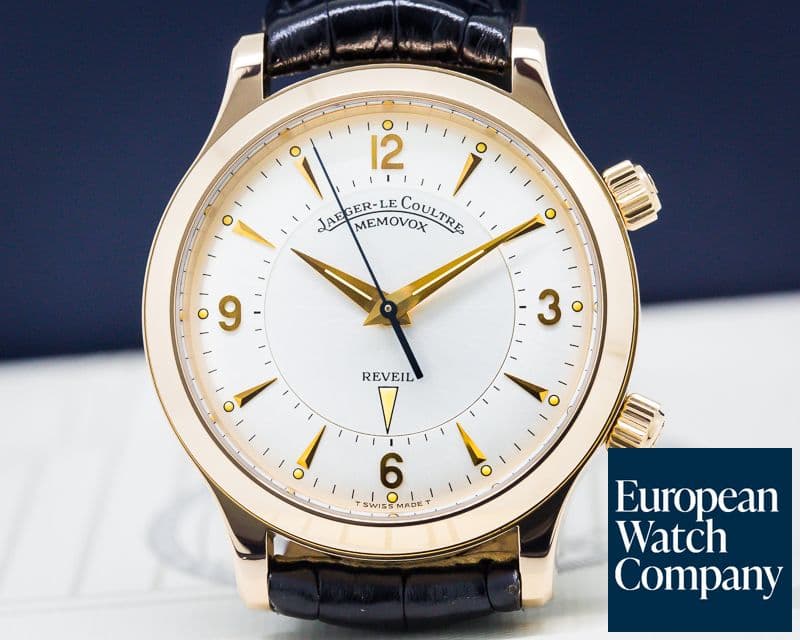 Image of Jaeger LeCoultre Master Reveil Silver Dial 18k Rose Gold