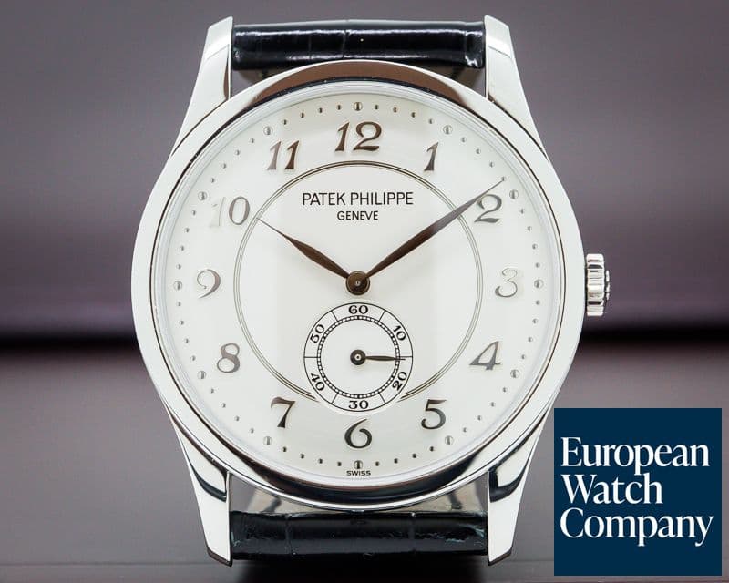 Image of Patek Philippe Calatrava Platinum Silver Dial Arabic Numerals 