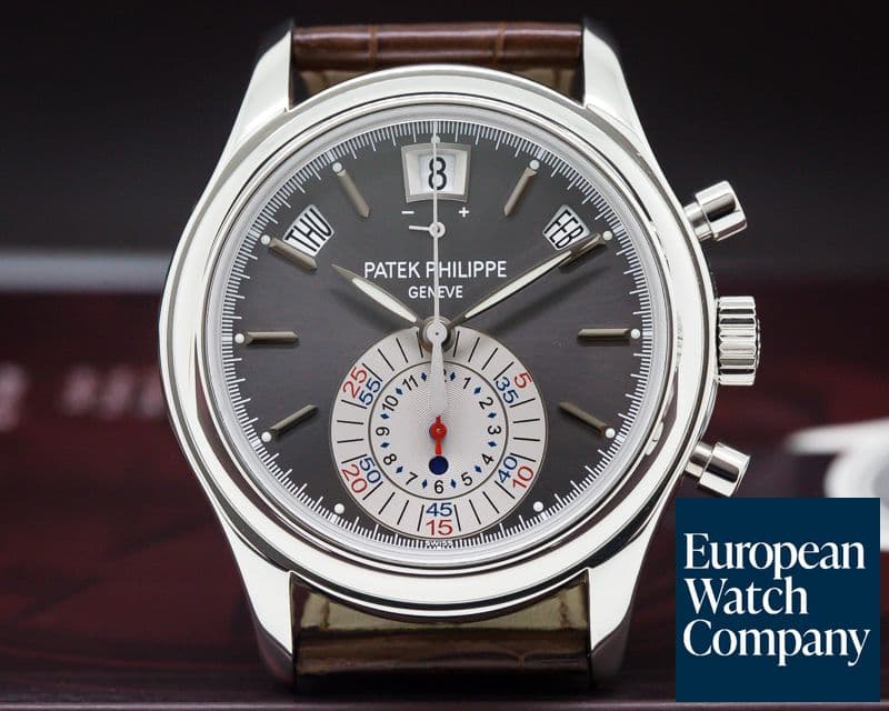 Image of Patek Philippe Annual Calendar Chronograph Platinum Grey Dial 
