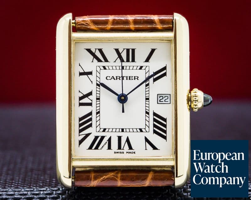 Image of Cartier Tank Louis 18K Yellow Gold Quartz Deployment