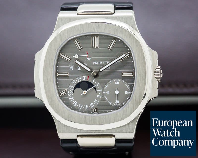 Image of Patek Philippe Nautilus Power Reserve Moonphase 18K White Gold 