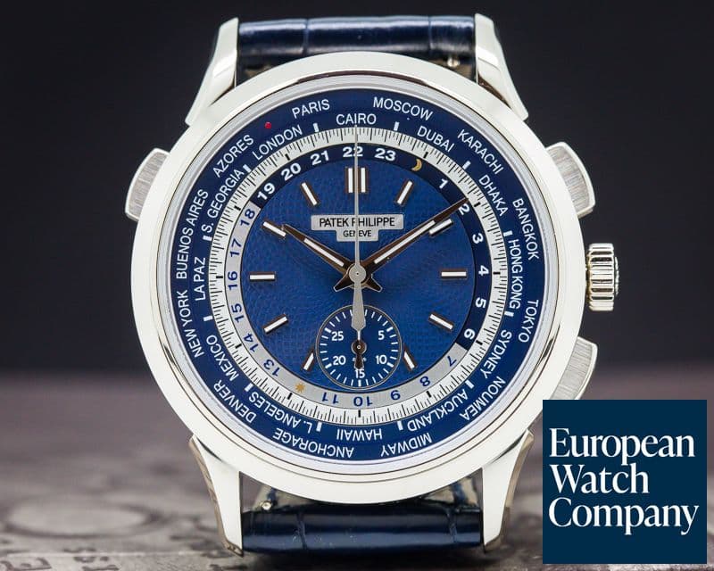 Image of Patek Philippe World Time Chronograph 18k White Gold UNWORN 