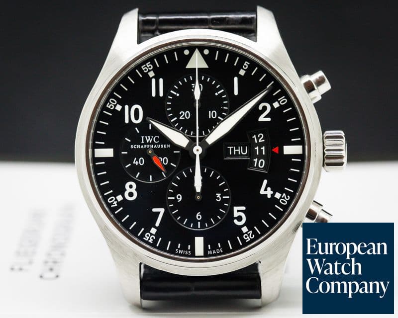 Image of IWC Pilot Chronograph SS Black Dial 43MM