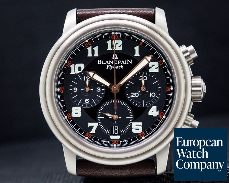 Image of Blancpain Leman Flyback Chronograph Titanium / Black Dial 