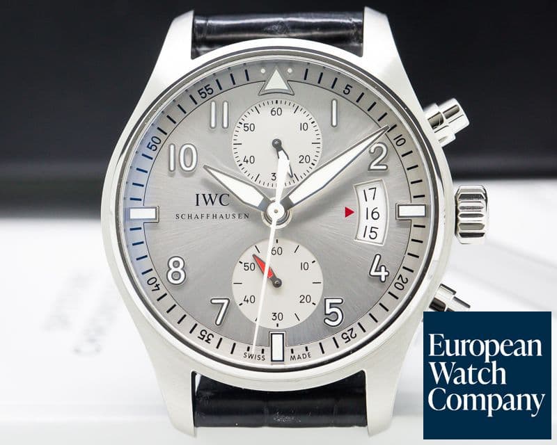 Image of IWC Pilot Spitfire Chronograph SS Silver Dial 
