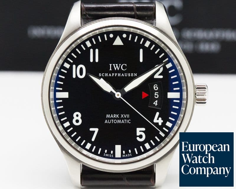 Image of IWC Mark XVII Black Dial SS / Alligator 
