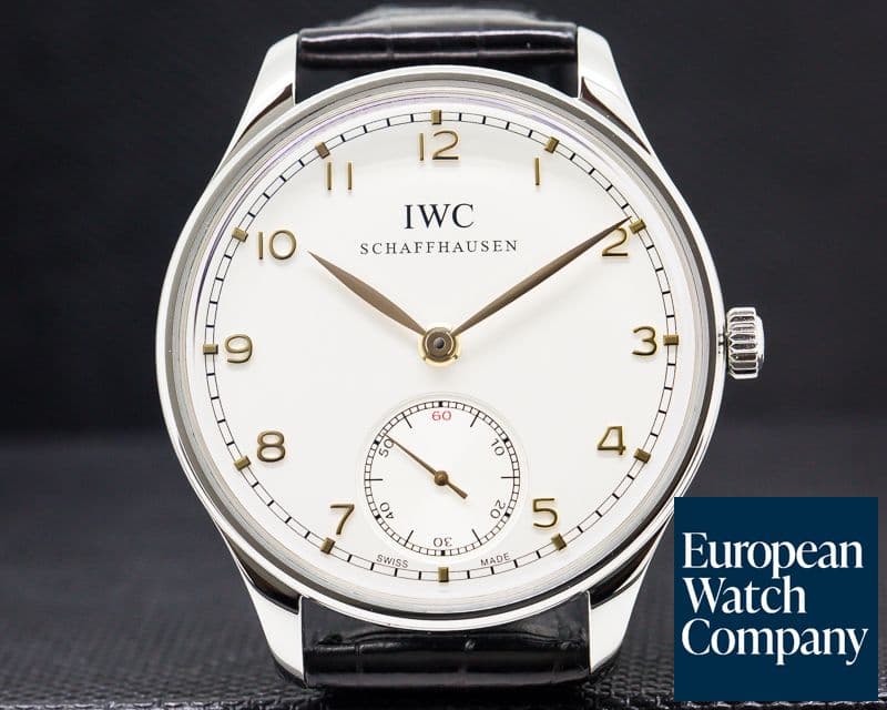 Image of IWC Portuguese Hand Wound Silver Dial