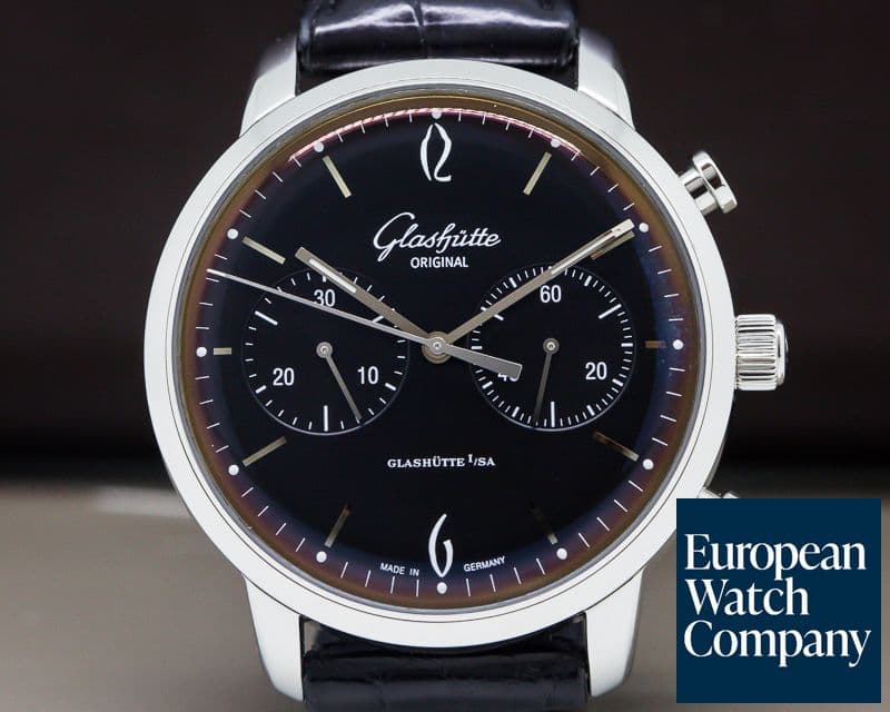 Image of Glashutte Original Senator Sixties Chronograph Black Dial 42MM