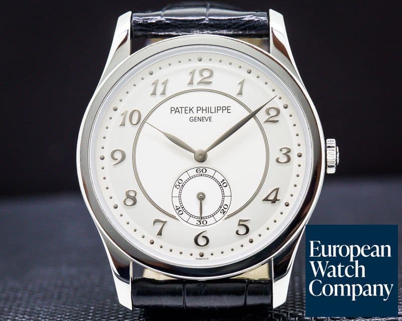 Image of Patek Philippe Calatrava Platinum Silver Dial Arabic Numerals 