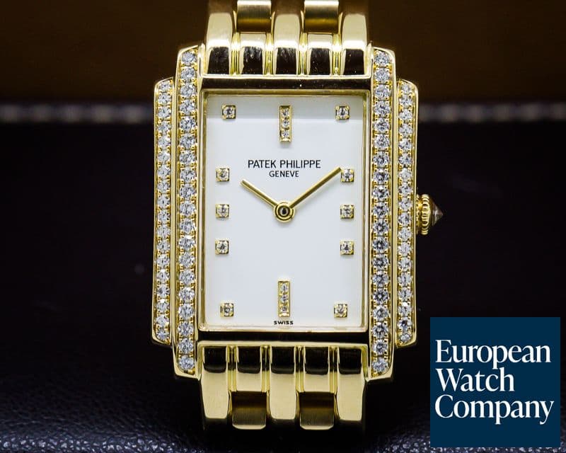 Image of Patek Philippe Ladies Gondolo Quartz / Diamonds 18k YG