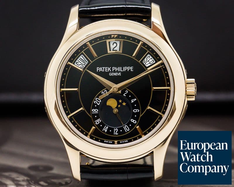 Image of Patek Philippe Annual Calendar Black Dial 18k Rose Gold 

