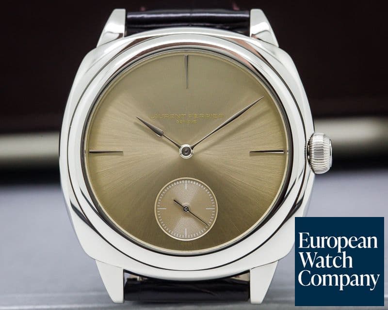 Image of Laurent Ferrier Galet Micro-Rotor Square SS Gold-Toned Sunburst Dial