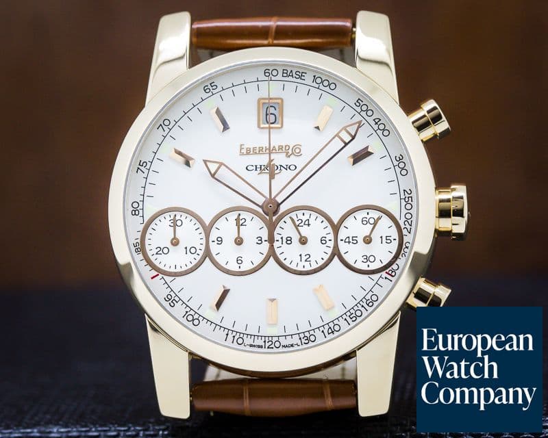 Image of Eberhard Chrono 4 White Dial Rose Gold 