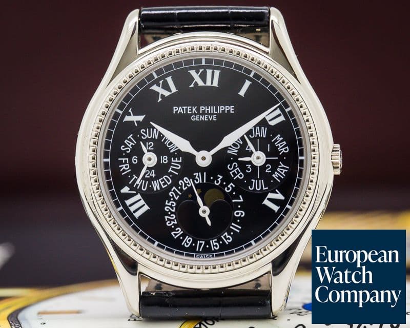 Image of Patek Philippe Perpetual Calendar 18K White Gold / Black Roman Dial Limited