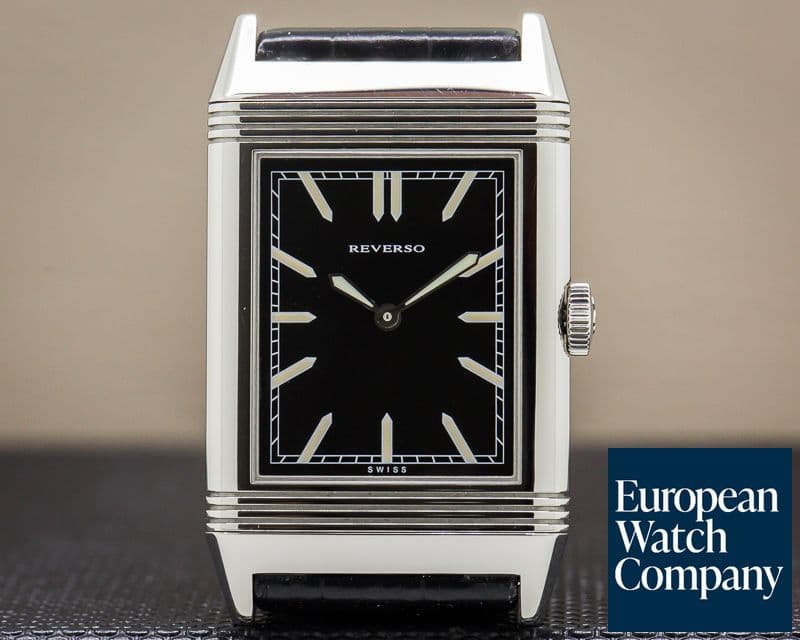Image of Jaeger LeCoultre Grande Reverso "Tribute to 1931" Ultra Thin SS Black Dial