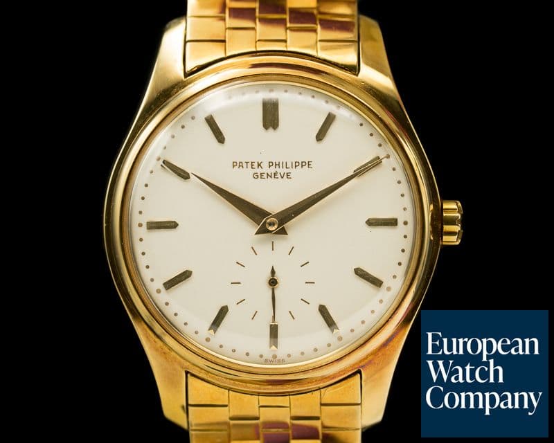 Image of Patek Philippe Vintage Calatrava Automatic Enamel Dial 1st Series UNPOLISHED 18K Yellow