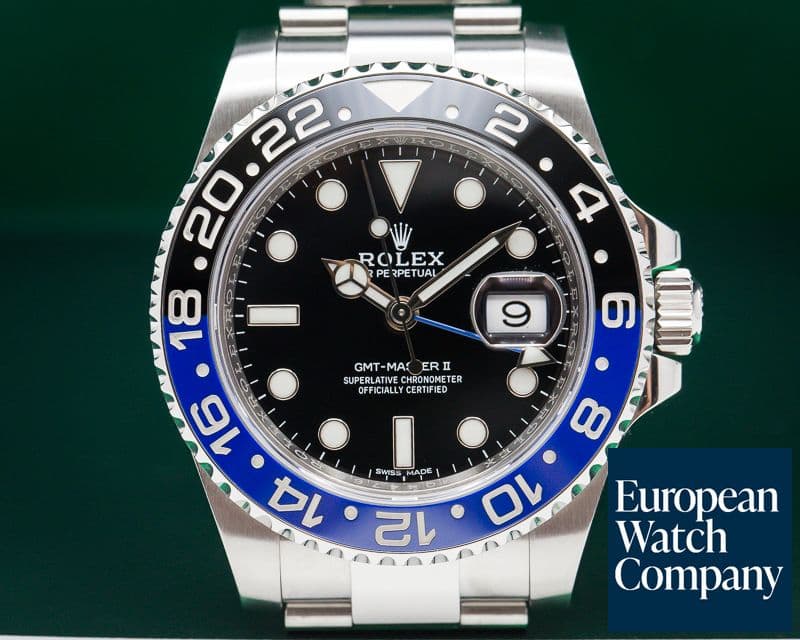 Image of Rolex GMT Master II Ceramic Black & Blue "Batman" SS 