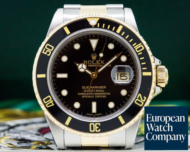 Image of Rolex Submariner Black Dial 18K Yellow Gold / SS