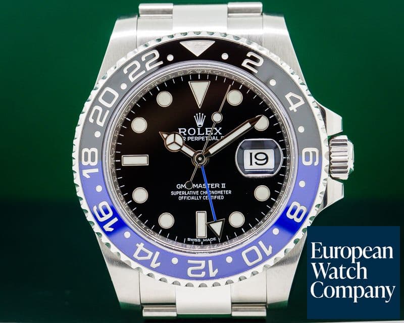 Image of Rolex GMT Master II Ceramic Black & Blue "Batman" SS 