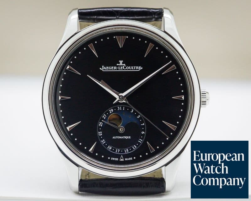 Image of Jaeger LeCoultre Master Ultra Thin Moon SS Black Dial 