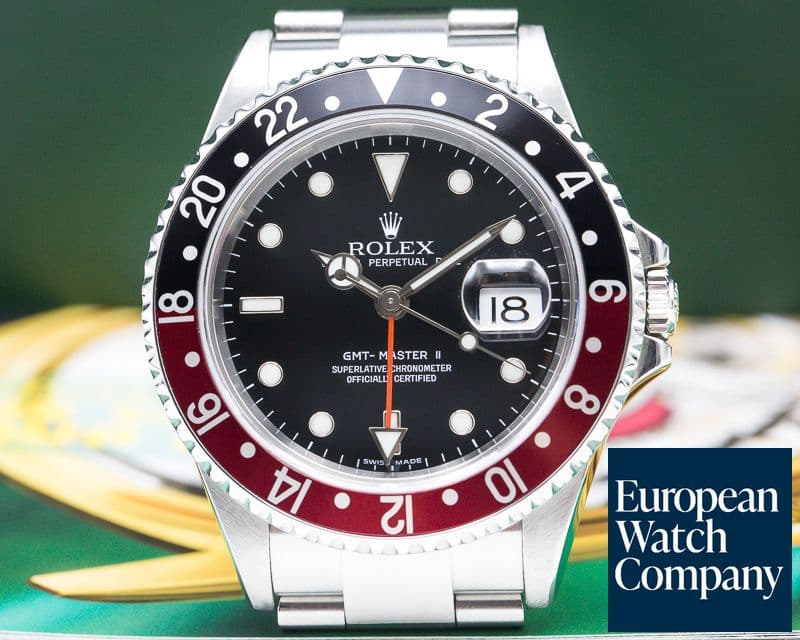 Image of Rolex GMT Master II SS Red / Black Coke ERROR DIAL