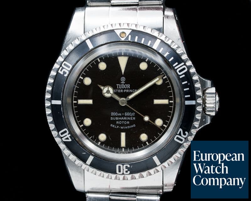 Image of Tudor Vintage Submariner "Rose Logo" Dark "Tropical" Dial SS
