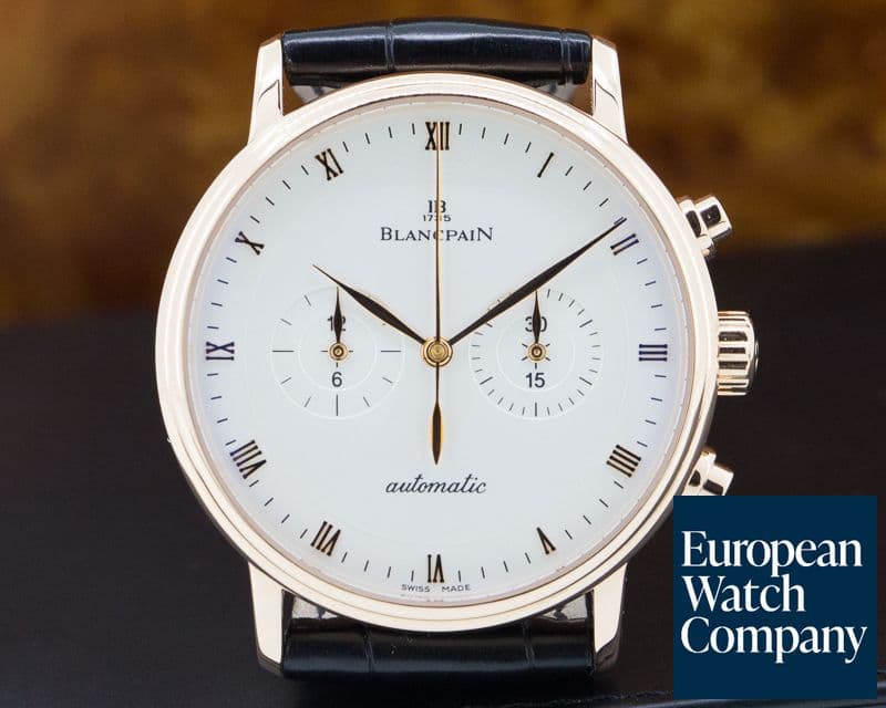 Image of Blancpain Villeret Chronograph 18K Rose Gold