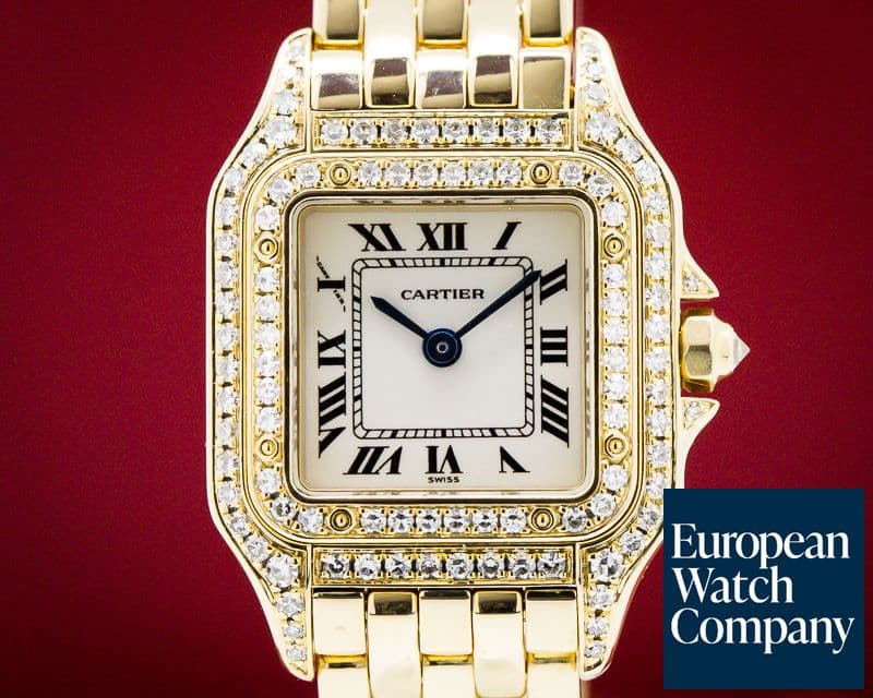 Image of Cartier Ladies Mini Panthere 18K YG Diamond Case Quartz