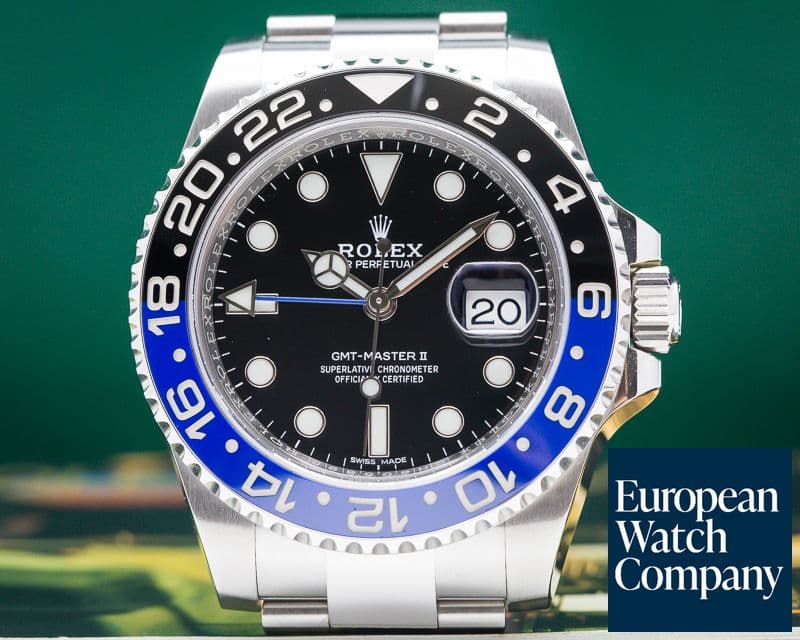 Image of Rolex GMT Master II Ceramic Black & Blue "Batman" SS 