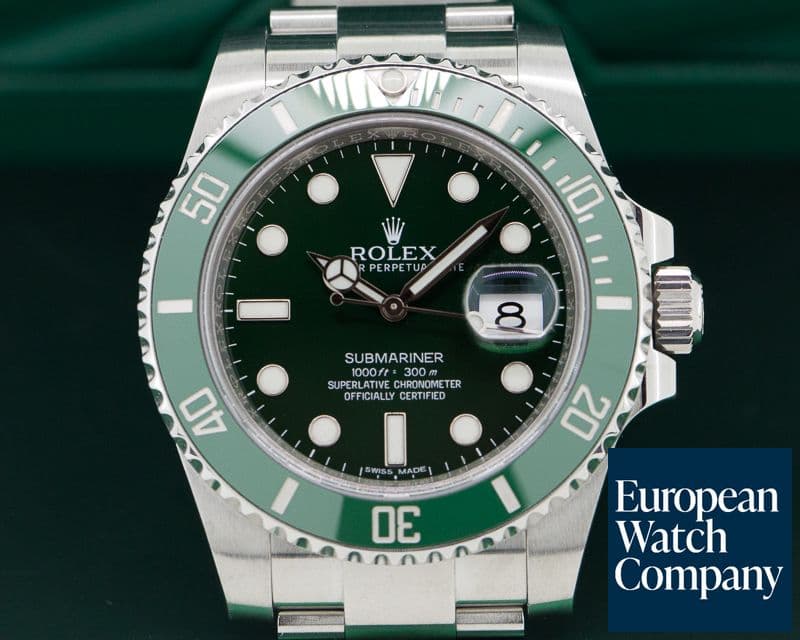 Image of Rolex Submariner Green Ceramic Bezel Green Dial SS