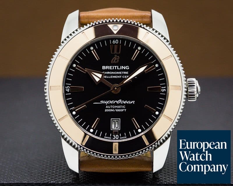 Image of Breitling Aeromarine SuperOcean Heritage 46 18K bezel
Black Dial 