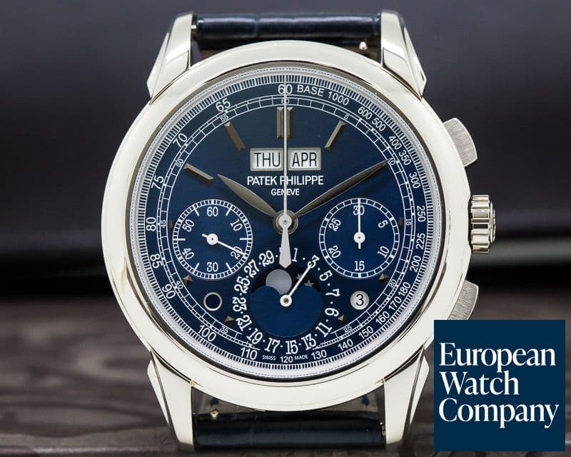 Image of Patek Philippe Perpetual Calendar Chronograph 18K White Gold BLUE DIAL