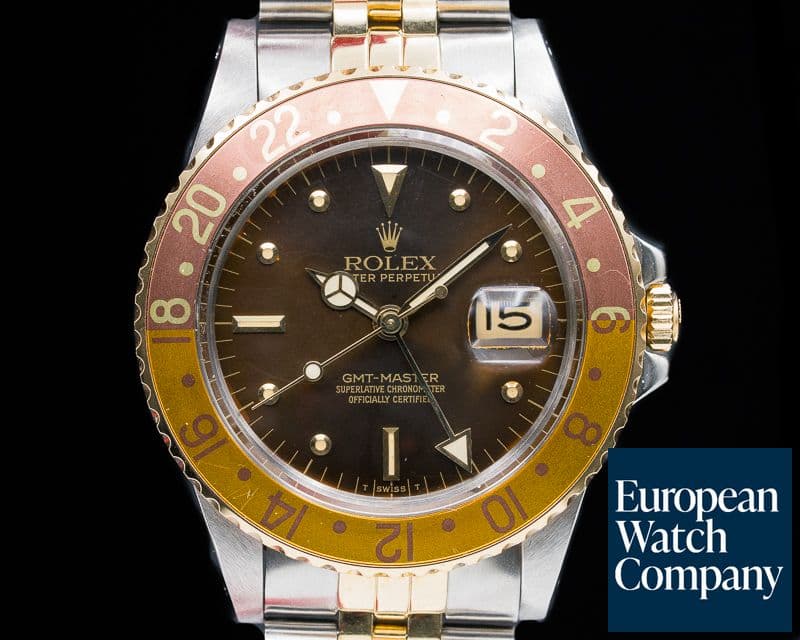 Image of Rolex GMT Master Brown Nipple Dial "Root Beer" Bezel c. 1979