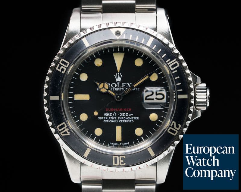 Image of Rolex Vintage RED Submariner MK VI Circa 1974
