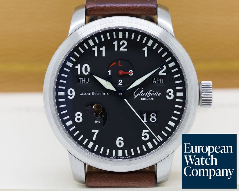 Image of Glashutte Original Navigator Perpetual Steel Black Dial