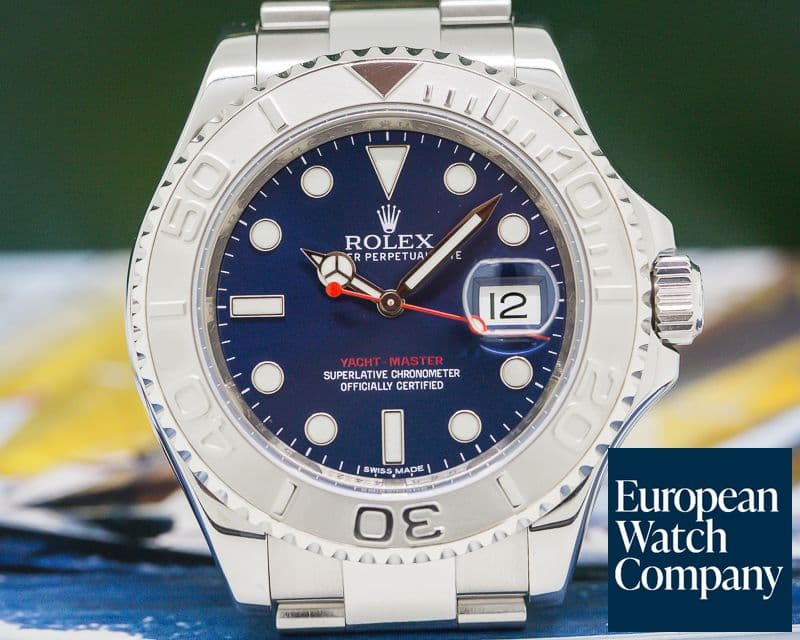 Image of Rolex Yacht Master SS Blue Dial / Platinum Bezel 