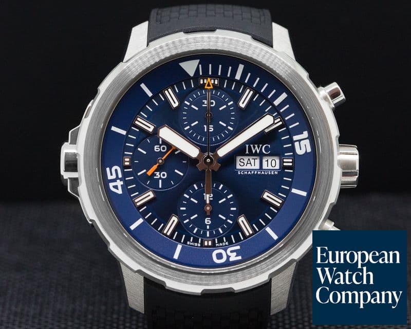 Image of IWC Aquatimer Chronograph SS / Rubber Blue Dial 