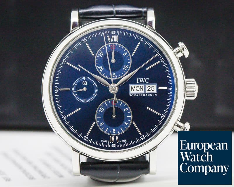 Image of IWC Portofino Chronograph Limited Edition Blue Dial SS