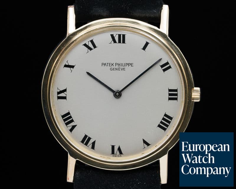 Image of Patek Philippe Calatrava 18K Yellow Gold Manual Wind Silver Roman Dial 
