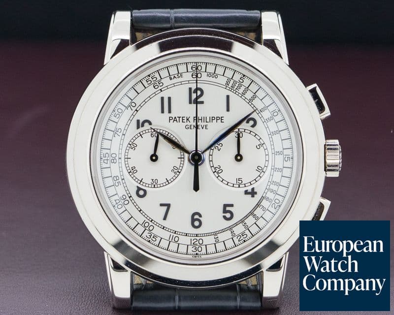 Image of Patek Philippe 5070 White Gold Chronograph UNPOLISHED 