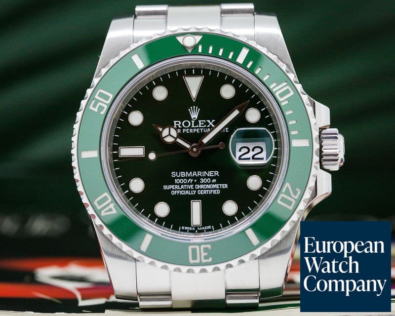 Image of Rolex Submariner Green Ceramic Bezel Green Dial SS