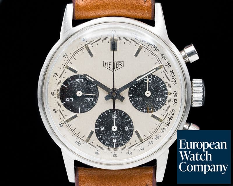 Image of Heuer Vintage "Economy Series" PANDA Dial Valjoux 7736 Circa 1970s