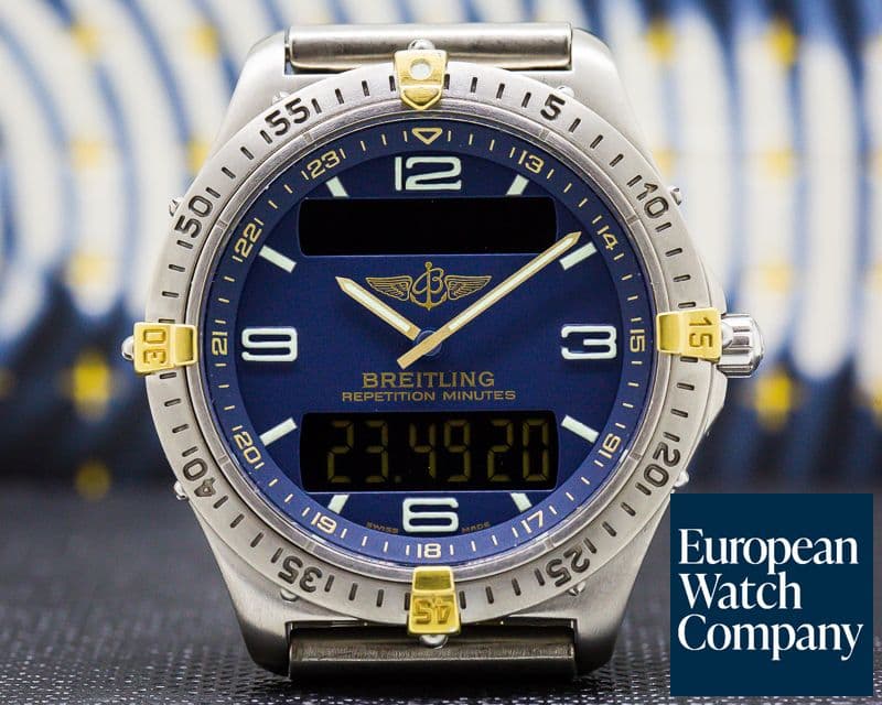 Image of Breitling Aerospace Professional Blue Dial Titanium / Gold