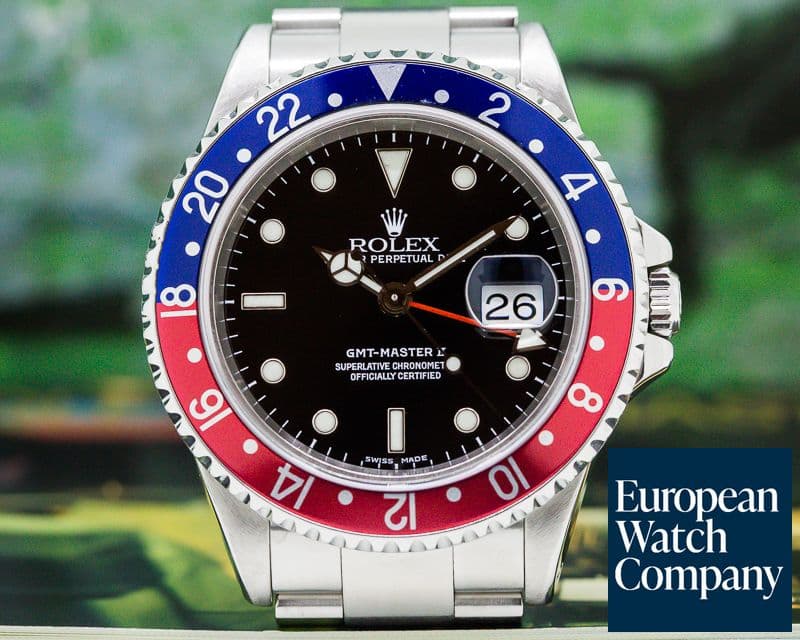 Image of Rolex GMT Master II SS Red / Blue Pepsi Bezel FULL SET 