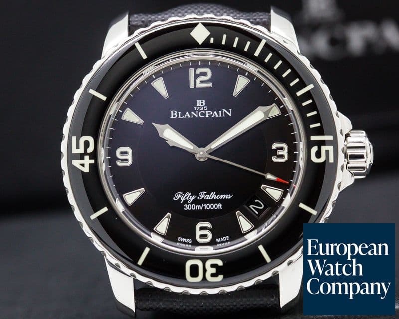 Image of Blancpain Fifty 50 Fathoms Black Dial SS 45MM