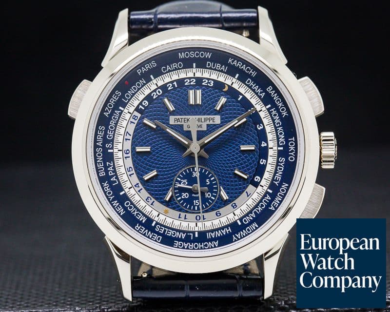 Image of Patek Philippe World Time Chronograph 18k White Gold UNWORN 